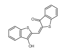 2-(3-hydroxy-benzo[b]thiophen-2-ylmethylene)-benzo[b]thiophen-3-one结构式