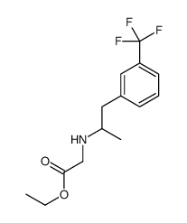 [1-Methyl-2-(3-trifluoromethylphenyl)ethyl]aminoacetic acid ethyl ester结构式