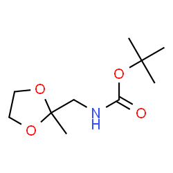 Carbamic acid, [(2-methyl-1,3-dioxolan-2-yl)methyl]-, 1,1-dimethylethyl ester Structure