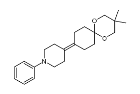 9-(1-Phenylpiperidin-4-ylidene)-3,3-dimethyl-1,5-dioxaspiro[5.5]undecane结构式