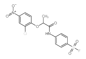 Benzenesulfonyl fluoride,4-[[2-(2-chloro-4-nitrophenoxy)-1-oxopropyl]amino]-结构式