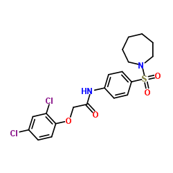 N-[4-(1-Azepanylsulfonyl)phenyl]-2-(2,4-dichlorophenoxy)acetamide结构式