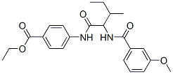 Benzoic acid, 4-[[2-[(3-methoxybenzoyl)amino]-3-methyl-1-oxopentyl]amino]-, ethyl ester (9CI) Structure
