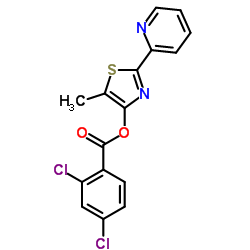 5-Methyl-2-(2-pyridinyl)-1,3-thiazol-4-yl 2,4-dichlorobenzoate结构式