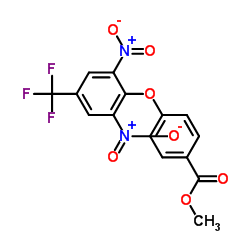 METHYL 4-[2,6-DINITRO-4-(TRIFLUOROMETHYL)PHENOXY]BENZENECARBOXYLATE结构式