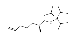 triisopropyl-((2S)-methyl-hept-6-enyloxy)-silane结构式