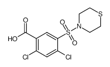 2,4-dichloro-5-(thiomorpholinosulfonyl)benzoic acid结构式