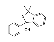 3,3-dimethyl-1-phenyl-2-benzothiophen-1-ol结构式