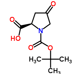 N-Boc-4-Oxo-D-proline Structure