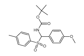 N-(tert-butoxycarbonyl)-α-(4-methylphenylsulfonyl)-4-methoxybenzylamine结构式