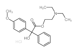 Benzilic acid, 4-methoxy-, 2-(diethylamino)ethyl ester, hydrochloride结构式