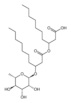 rhamnopyranosyl-3-hydroxydecanoyl-3-hydroxydecanoate structure
