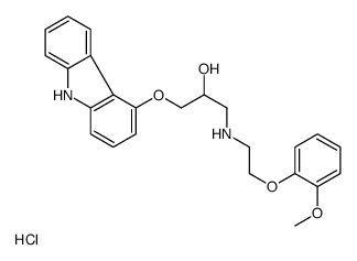 1-(9H-carbazol-4-yloxy)-3-[2-(2-methoxyphenoxy)ethylamino]propan-2-ol,hydrochloride Structure