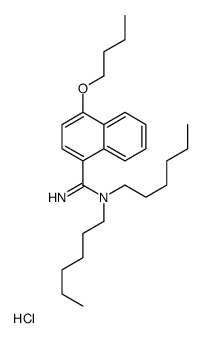 (4-butoxynaphthalene-1-carboximidoyl)-dihexylazanium,chloride结构式