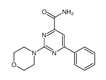 2-morpholin-4-yl-6-phenylpyrimidine-4-carboxamide结构式