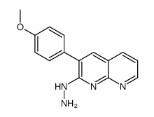 [3-(4-methoxyphenyl)-1,8-naphthyridin-2-yl]hydrazine结构式