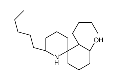 (2R,6R,7S,8S)-7-Butyl-2-pentyl-1-azaspiro[5.5]undecan-8-ol结构式