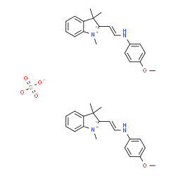 2-[2-[(4-methoxyphenyl)amino]vinyl]-1,3,3-trimethyl-3H-indolium sulphate (2:1) structure