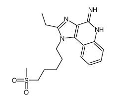 2-ethyl-1-(5-methylsulfonylpentyl)imidazo[4,5-c]quinolin-4-amine结构式