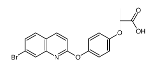 (2R)-2-[4-(7-bromoquinolin-2-yl)oxyphenoxy]propanoic acid结构式