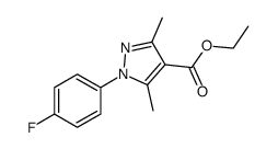 ethyl 1-(4-fluorophenyl)-3,5-dimethylpyrazole-4-carboxylate结构式