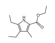 4,5-diethyl-3-methyl-pyrrole-2-carboxylic acid ethyl ester Structure