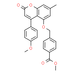 methyl 4-[[4-(4-methoxyphenyl)-7-methyl-2-oxochromen-5-yl]oxymethyl]benzoate Structure