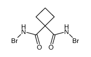 N,N'-dibromo-cyclobutane-1,1-dicarboxamide结构式