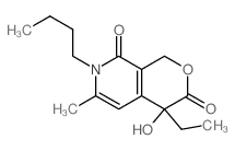 1H-Pyrano[3,4-c]pyridine-3,8(4H,7H)-dione,7-butyl-4-ethyl-4-hydroxy-6-methyl- Structure