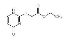 Acetic acid,2-[(1,6-dihydro-6-oxo-2-pyrimidinyl)thio]-, ethyl ester Structure