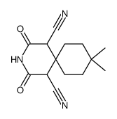 9,9-dimethyl-2,4-dioxo-3-azaspiro[5.5]undecane-1,5-dicarbonitrile Structure