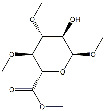 Methyl 3-O,4-O-dimethyl-α-D-glucopyranosiduronic acid methyl ester Structure