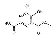 4,5-dihydroxy-6-(methoxycarbonyl)pyrimidine-2-carboxylic acid结构式