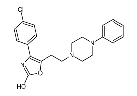 4-(4-chlorophenyl)-5-[2-(4-phenylpiperazin-1-yl)ethyl]-3H-1,3-oxazol-2-one结构式