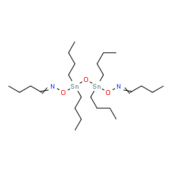 dibutyraldehyde O,O'-(1,1,3,3-tetrabutyl-1,3-distannoxanediyl)dioxime结构式