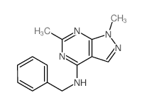 N-benzyl-3,9-dimethyl-2,4,8,9-tetrazabicyclo[4.3.0]nona-1,3,5,7-tetraen-5-amine structure