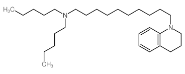 1(2H)-Quinolinedecanamine,3,4-dihydro-N,N-dipentyl- structure