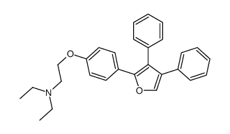 2-[4-(3,4-diphenylfuran-2-yl)phenoxy]-N,N-diethylethanamine结构式