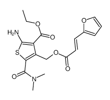 ethyl 2-amino-5-(dimethylcarbamoyl)-4-[3-(furan-2-yl)prop-2-enoyloxymethyl]thiophene-3-carboxylate Structure