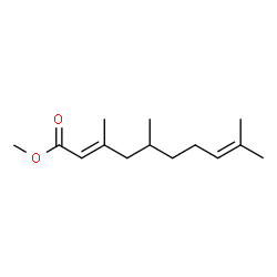 (E)-3,5,9-Trimethyl-2,8-decadienoic acid methyl ester Structure