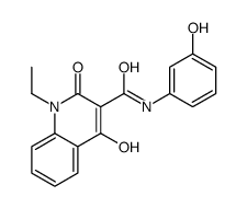 1-ethyl-4-hydroxy-N-(3-hydroxyphenyl)-2-oxoquinoline-3-carboxamide结构式