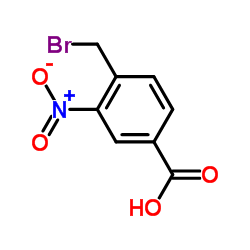 4-溴甲基-3-硝基苯甲酸结构式
