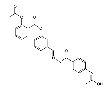 [3-[(E)-[(4-acetamidobenzoyl)hydrazinylidene]methyl]phenyl] 2-acetyloxybenzoate Structure