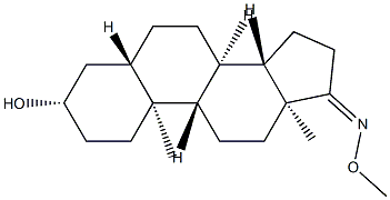 3β-Hydroxy-5α-androstan-17-one O-methyl oxime结构式
