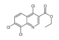 4,7,8-Trichloroquinoline-3-carboxylic acid ethyl ester结构式