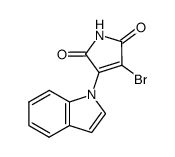 3-bromo-4-(1H-indol-1-yl)-1H-pyrrole-2,5-dione结构式