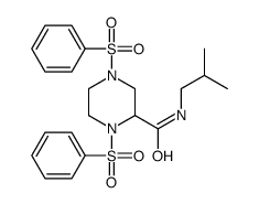 1,4-bis(benzenesulfonyl)-N-(2-methylpropyl)piperazine-2-carboxamide Structure