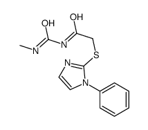 1-Methyl-3-[[(1-phenyl-1H-imidazol-2-yl)thio]acetyl]urea structure
