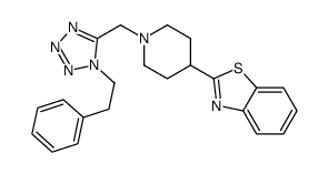 Benzothiazole, 2-[1-[[1-(2-phenylethyl)-1H-tetrazol-5-yl]methyl]-4-piperidinyl]- (9CI)结构式