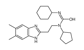 Urea, N-cyclohexyl-N-cyclopentyl-N-[2-(5,6-dimethyl-1H-benzimidazol-2-yl)ethyl]- (9CI) structure